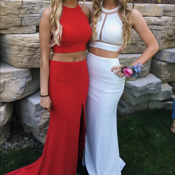 white long prom dress - Picture 1 of 4